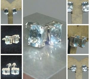 Sky Blue Topaz Earrings